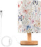 ALAZA Bedside Table Lamp for Bedroom Wildflowers Floral Butterfly Nightstand LED Light