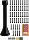Jack N’ Drill Spring Door Stop (3 ?) - 50 Pack, Flexible Heavy Duty Black Door Stop for Home and Office