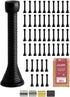 Jack N’ Drill Spring Door Stop (3 ?) - 50 Pack, Flexible Heavy Duty Black Door Stop for Home and Office
