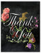 The Best Card Company Beautiful Thank You Card (8.5 x 11 Inch) - Floral Gratitude Stationery Notecard with Envelope