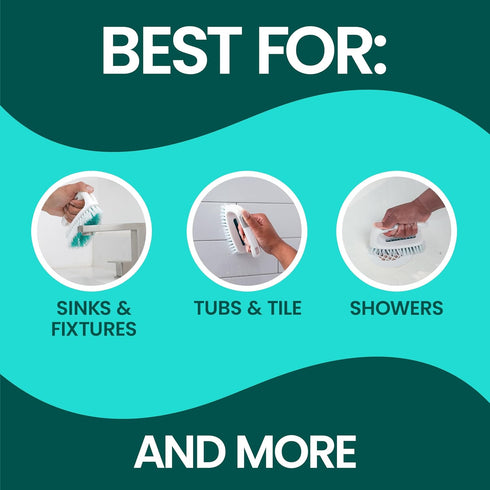 1 Count Scotch-Brite All Purpose Brush Durable Bristles for Tile Floors, Walls, Shower Doors, Tubs & Bathroom Fixtures