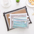 Zipper Files Bag, Breathable Transparent Mesh Document Pocket Pouch for Office School Supplies, White, A5