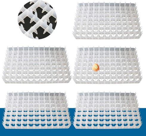 SHATUOA 5Pcs 88 Eggs Incubator Tray, Portable Chicken Trays Shipping Carton Poultry Flat Incubator Tray Rooster
