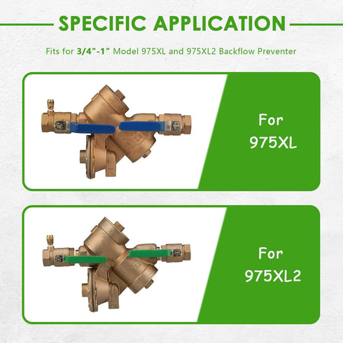Replace for Wilkins 3/4"-1" Model 975XL 975XL2 Rubber Repair Kit Backflow Preventer Repair Kit, Including Lubricant