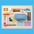 It's Academic Locking Pencil Case - Compact, High Capacity Travel Organizer Bag for Office & School Supplies, Blue