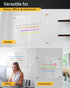 Clear Acrylic Dry-Erase Board 24x16", Wall-Mount Writing Panel, Includes 8 Markers, Eraser, Install Kit for Home &