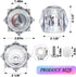 Dreyoo 1 Pack Faucet Handle Compatible with Delta Faucet RP17451, Replacement Faucet Handle with Offset Hole for Shower/Tub, 2-1/2'' x 2-1/8'' Faucet Knob, Single Knob Handle, Clear Acrylic Finish