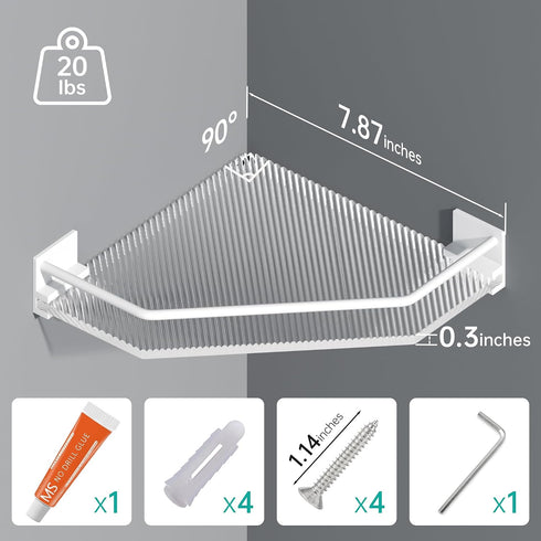 Counter 2 Countertop Acrylic Corner Bathroom Organizer - Tier Storage Shelves for Dresser, Kitchen, Laundry, Dorm Room