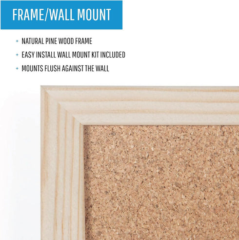 Mastervision Cork & Dry Erase Combo Board, 18" x 24", Dry Erase White Board and Cork Bulletin Board Combo