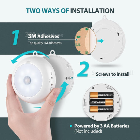 Dimmable (6 Pack) Reoshine Motion Sensor Light Indoor, Under Cabinet Light, Ceiling Lights, AA Battery Operated Stick