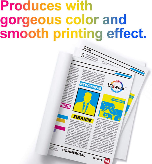 Uniwork Remanufactured Ink Cartridge Replacement for Epson 125 T125, 10 Pack for NX125 NX127 NX130 NX230 NX420