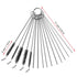 6 Pieces Stainless Steel Bore Brush Set with 15 Pcs Cleaning Needles, Twisted Wire Brush with Handle for Tubes