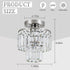 K9 Room,1-Light E26 Crystal Ceiling Chandelier,Mini Chandelier Light Fixture with Crystals,Brushed Nickel Finish