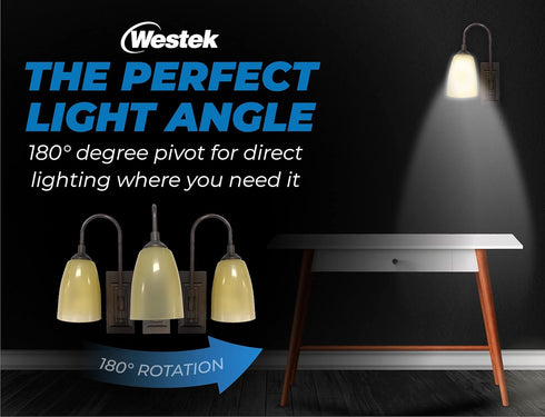2 Pack 4 100 Westek LED Battery Operated Wall Sconce, - Hour Auto Shut-Off Wireless Wall Sconce, Lumens - Easy Install