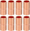 PATIKIL 1/4 Inch ID Copper Coupling Fittings, 12 Pcs Rolled Tube Stop Pipe Fitting for HVAC Plumbing