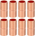 PATIKIL 1/4 Inch ID Copper Coupling Fittings, 12 Pcs Rolled Tube Stop Pipe Fitting for HVAC Plumbing