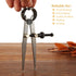 3 Pieces Adjustable Lockable Spring Leather Wing Divider, 4/6/8 Inch Carbon Steel Caliper Measuring Compass Tool