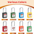 MroMax Lockout Tagout Lock - Safety Padlock Keyed Alike, 3 Pcs, Black Steel Shackle