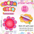 Geyee Flower Theme Sticky Notes and Pens Set, Colorful Memo Pads & Ballpoint Pens for School Party Gifts
