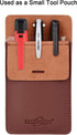 Cacturism Pocket Protector, 4 Pack Premium PU Leather Organizer - Men Women Pen Holder Pouch for Shirts, Lab Coats,