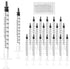20 Pack 1ml Syringe for Liquid, 1cc Plastic Small Syringes for Scientific Labs, Non-Sterile, No Needle
