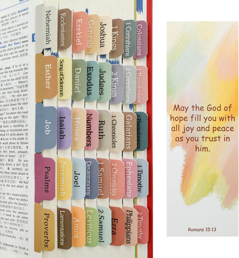 VANRA Bible Tabs for Women and Man 75 Boho Theme Bible Index