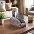 5 YAPISHI All-in-One Leather Brown TV Remote Holder with Compartments Nightstand Desktop Media Player Remote Caddy
