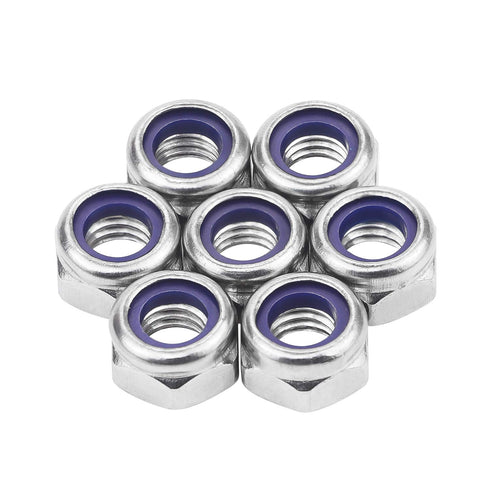 M6 x 1.0mm 304 Stainless Steel Self-Lock Hex Lock Nuts, Self Clinching Nuts, 50 PCS