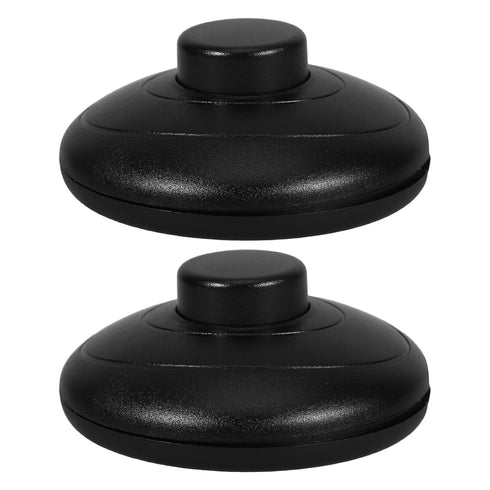 Zerodeko 2pcs Floor Lamp Foot Pedal Switch, Black Inline Push Button On/Control,