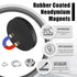 12Pack M6 AHIER Rubber Coated Magnets, Neodymium Magnet Base with Threaded Studs, Non-Slip Strong Mounting Stud Magnet