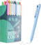 WY WENYUAN 24 Pcs Fine Point Smooth Writing Pens, Personalized Ballpoint Pens for Journaling and Note Taking