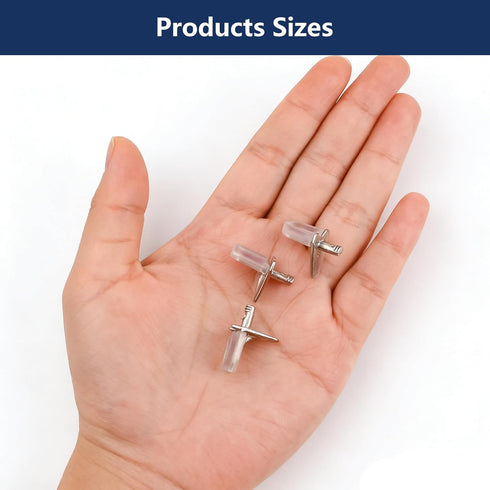 RiseDirectly 30PCS 3mm Closet, L-Shaped Shelf Support Pegs, Bracket Pins for Cabinet, Bookshelf, Cupboard, Kitchen