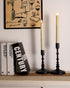 3 Pack Homemory Flameless Taper Candles, No Remote, Realistic Flickering Battery Operated Candlesticks, Ivory LED