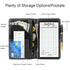WAVEYU 8x5 inch, Server Book for Waitress Book with Zipper Pocket, Cute Server Books for Waiter Leather, Money