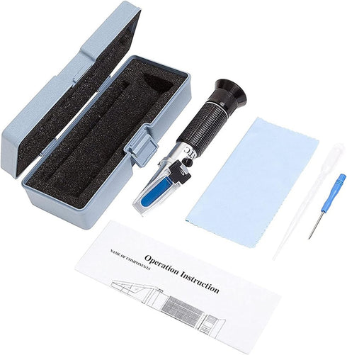 VGVGV 0~10% Brix Refractometer, Salinity Refractometer Meter Water Reader Marine Salt Aquarium Test Tester Digital PH