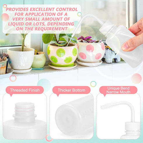 150ML Premium Eyelash Water Bottle for Extensions, 5oz White Tattoo Rinse Bottle, Easy to Carry for Cleaning