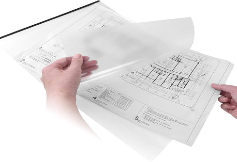 plustek A3 A2 Scanner Carrier Sheet (Scan by Folding) - Protects Flimsy, Wrinkled or Torn Papers, for Old Blueprint