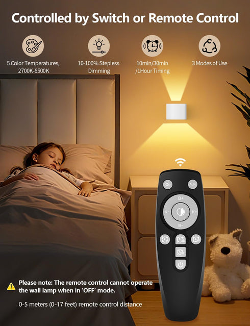 GeyouLux 6000mAh Dimming, 2700-6500K, 2-Pack Battery Operated Wall Lamps with Motion Sensor, Rechargeable Wireless LED