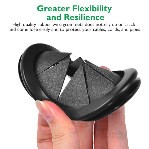 25PCS 3/4 inch Rubber Grommets for Wiring, 5/8" ID Automotive Firewall Cable Hole Protection, Double-Sided Plugs