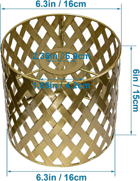 Osasy Gold Hollow drum lampshades, unique moroccan pattern small round metal lamp shade,patterned lamp shade hanging