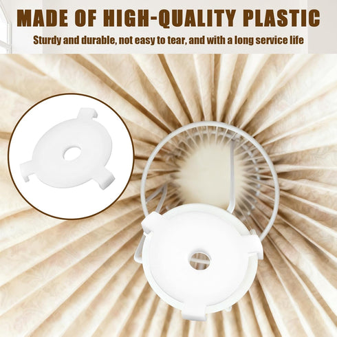 Asofelk 10PCS E27 M11 Lamp Shade Adapter Ring, Lampshade Reducer Light Rings, White Plastic Lampshades Reducing Rings