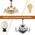 1/4-27 4Pcs PATIKIL Lamp Finial Cap for Lampshade Harp Top, Cap Nut Screw Cap Knob Clear Bubbles Ball Shaped Crystal