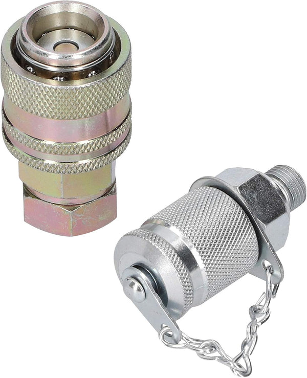 G1/8 Quick Coupling Connector Male Female Threaded Link for Hydraulic Pressure Test Point Adapter Set