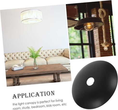2.36 Inch Pack 6 Holibanna Chandelier Ceiling Canopy Metal Base Plate Vintage Style Pendant Light Cover for Indoor