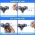 TAILONZ PNEUMATIC Blue Tee Plastic Push to Connect Fittings, 10MM Tube OD x 6MM Tube OD, Pack of 6