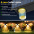 4 Pack 8 T-SUN Solar Fence Lights Outdoor, Waterproof Fence Lights Solar Powered Mode RGB & Warm WhiteColor Changing