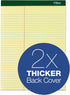 Tops Docket Writing Pads, 100 Sheets, Extra-Strong Back, 8-1/2" x 11-3/4", Perforated, Canary, 6 Pack (63396)