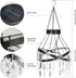 5ft 1 Solar Hanging Crystal Chandelier Outdoor Garden Decorative Lights Bright White LED Strip Waterproof Hanging