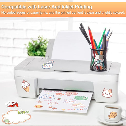 Joyberg Shipping Labels, 8.5"x11" Shipping Label Paper, 2 Per Page Printable Sticker Paper for Laser/Inkjet Printers