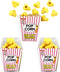 Pencil Top Erasers 36 Pack, Popcorn Pencil Erasers Toppers for Kids, Cute Fun Novelty Food Erasers for School Supplies
